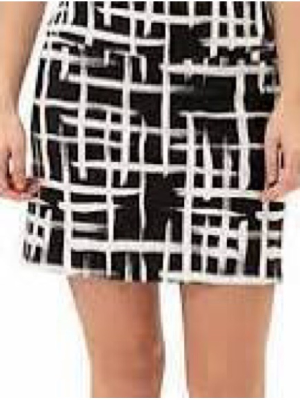 S.C. & Co. Black & White Grid-Print Mini Skirt XXL - Picture 2 of 10